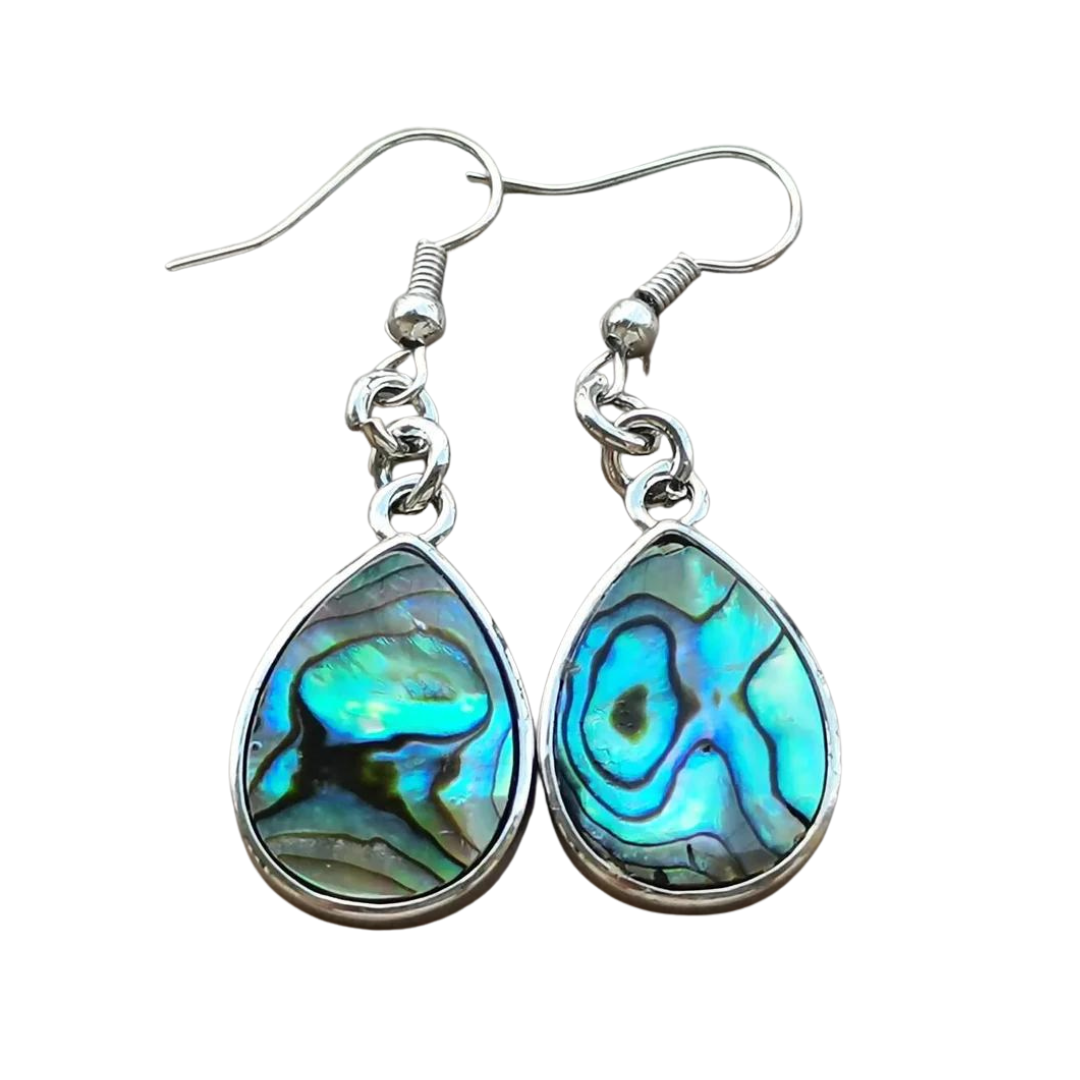 Ocean Abalone Rectangle Earrings