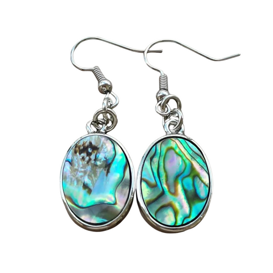 Ocean Abalone Oval Earrings