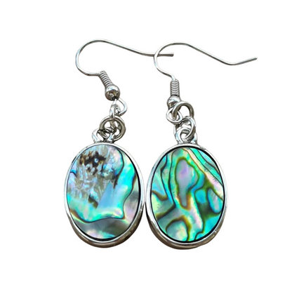 Ocean Abalone Square Earrings